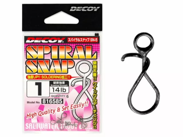 Decoy Spiral Snap SN-5 #0 - #2 6pc Emerillons