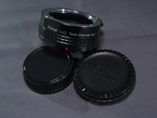 Vivitar MC Tele Converter 2X-22 Negro Teleconvertidor Tapas Pentax K montaje k1000 me