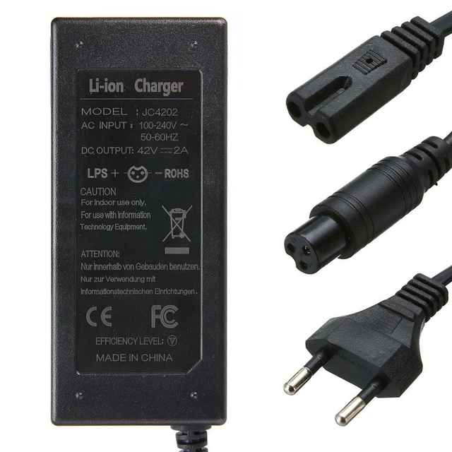 ② Chargeur rapide trottinette 42V 5A – embout 8 mm - Accessoires vélo