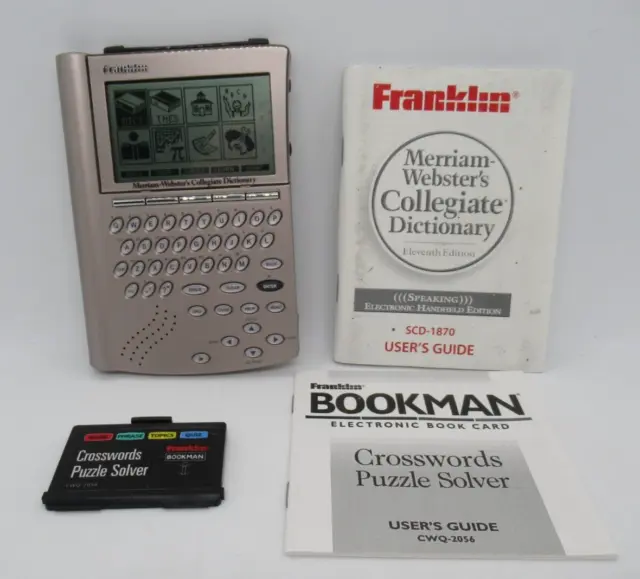 Franklin Talking Electronic Dictionary and Crossword Puzzle Solver Bookman Card