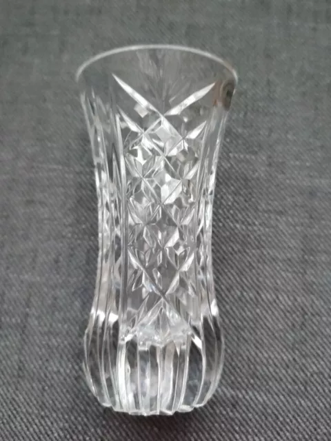 Tyrone Crystal  11cm Tall, Full Lead Omagh Vase - Stamped - Ex Cond