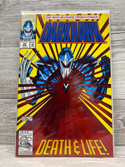 Marvel Comics The Mind-Blowing Origin Darkhawk Death Life #25 March 1993