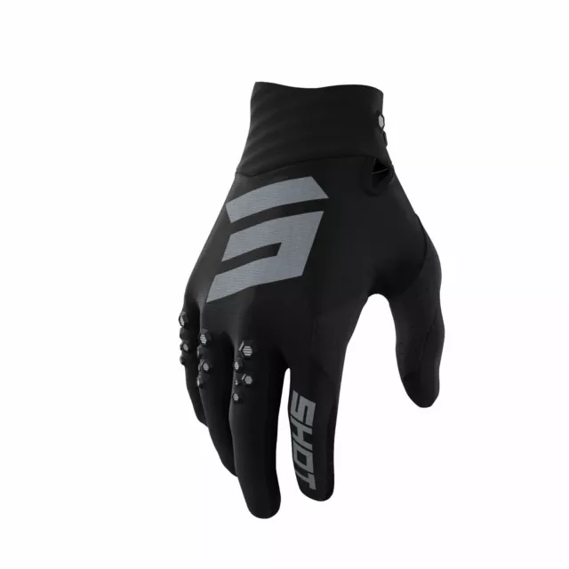 SHOT Contect Gants Contact Noir Adulte Tout Terrain Motocross MX Enduro Gants