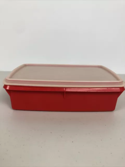 TUPPERWARE Stow-N-Go 767 768 769 Craft Tackle Box Red Tuppercraft