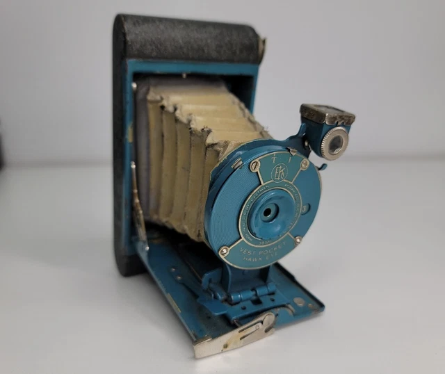 Chaleco Kodak De Colección Bolsillo Ojo de Halcón Cámara Cerdosa con Fuelle