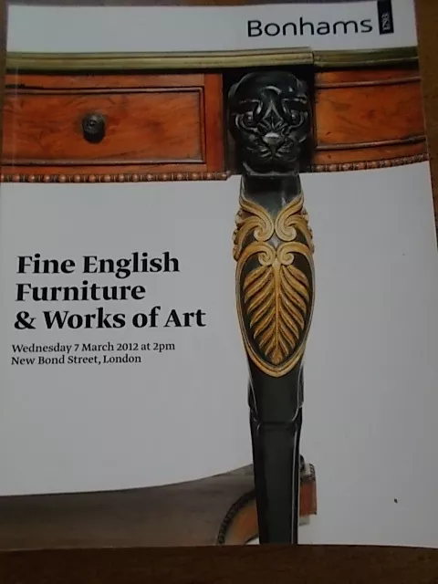 FINE ENGLISH FURNITURE & WORKS OF ART BONHAMS Antiques AUCTION CATALOGUE MINT