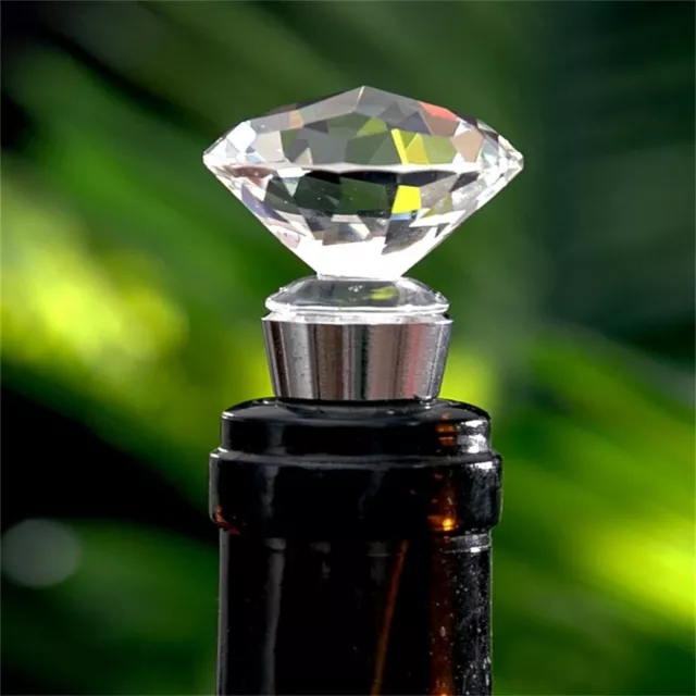 3pcs Crystal Diamond Plug Diamond Wine Stopper New Bottle Stopper  Gift