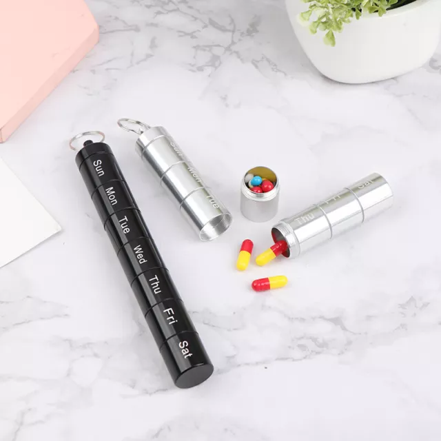 Pillendose mit 7 Gittern 7 Tage wöchentlich Pillendose Medizin Tablettenspe#w#