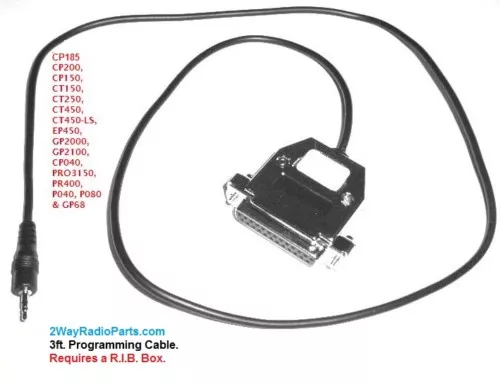 Motorola Programming Cable CP200 PR400 CP185 CT450 USA