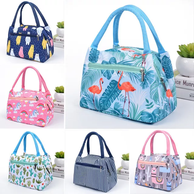 Insulated Lunch Bag Thermal Cooler Women Kids Picnic Food Box Tote Carry Bags