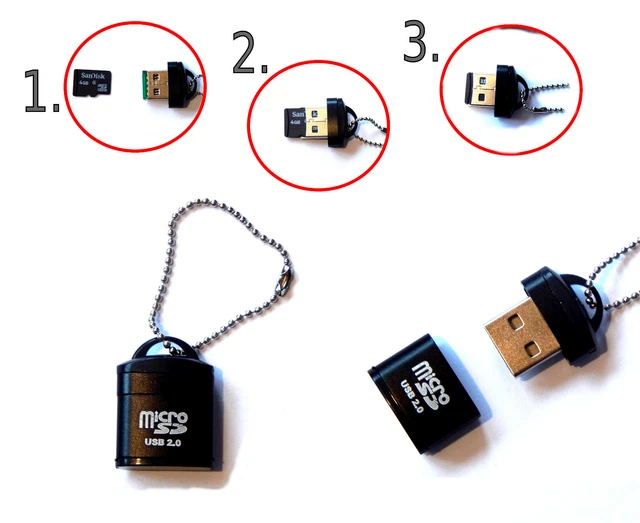 Lettore Schede SD/Micro SD, Frotox 2 In 1 Adattatore SD USB 2.0 Con - Foto 5