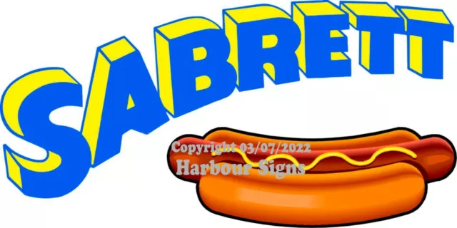 Hot Dog DECAL (CHOOSE SIZE) Concession Sabrett Food Truck Vinyl Sign Sticker