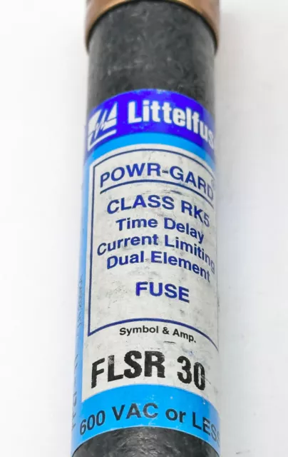 Littelfuse FLSR 30 Powr-Gard Time Delay Fuse, 600VAC 20Amp, Class RK5