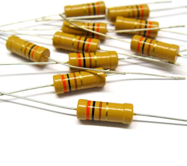 10x Draloric Kohleschicht Widerstand 300 Ohm, LCA 0922, 2W, for Vintage Audio