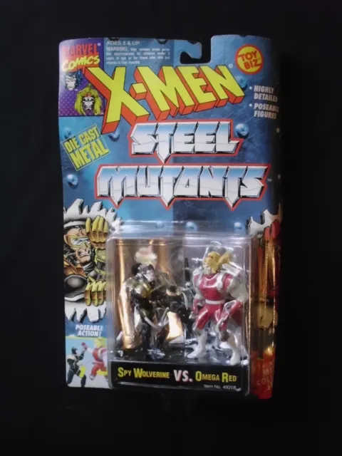 X-Men - Steel Mutants - Spy Wolverine vs.Omega Red - Toy Biz 1994 - Damaged Card