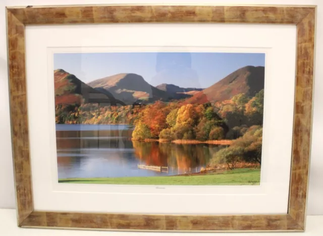 FRED HILL "Derwentwater" Lake Landscape Photography Print FRAMED - M23