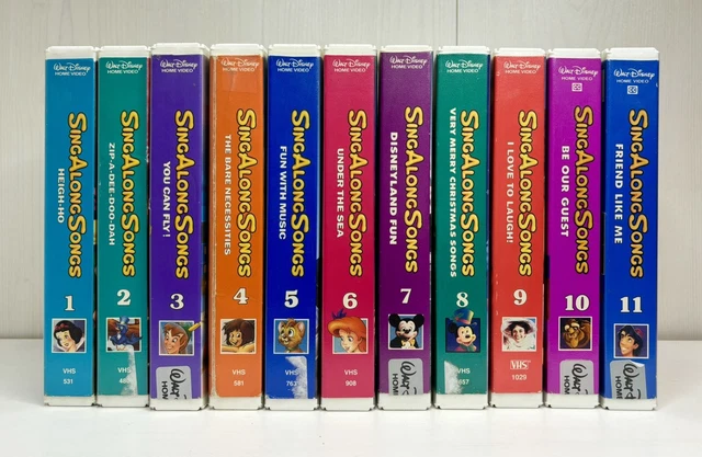 WALT DISNEY SING Along Songs 1 - 11 VHS Hard Cover Tape Set Lot $113.74 ...