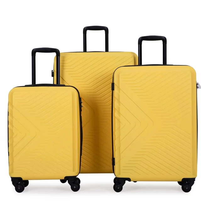 3 Piece Luggage Set Hardshell Lightweight Suitcase with TSA Lock Spinner Wheels