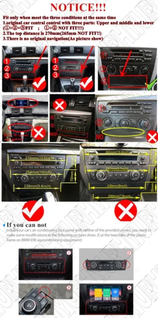 9'' Car Stereo Radio GPS WiFi For 2004-2011 BMW 1-Series E88 E82 E81 E87 Auto AC 3