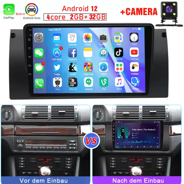 Für BMW 5ER E39 7ER E38 Auto Radio GPS NAVI Android 12 Carplay Car Stereo Dash