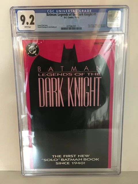 Batman: Legends of the Dark Knight 1 CGC 9.2 WHITE PAGES (Pink) with Poster