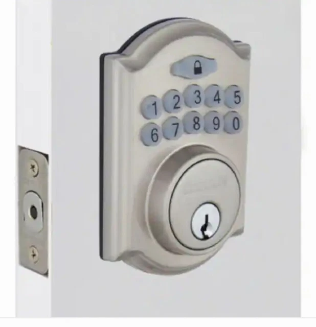 DEFIANT ELECTRONIC DEADBOLT Single Cylinder Keypad Door Lock Satin