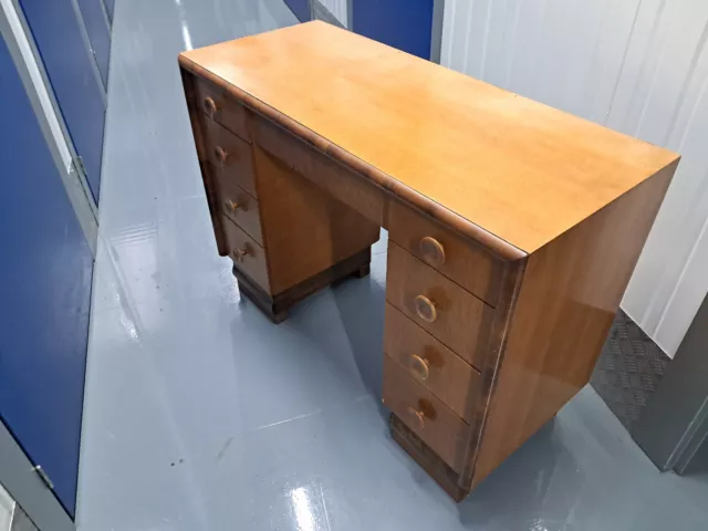 1940s/50s Czechoslovakian Dressing Table/Desk - Oak & Walnut