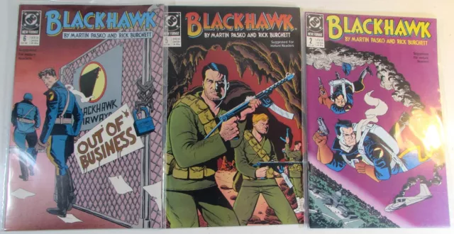 BlackHawk Lot of 3 #2,5,6 DC Comics (1989) 2nd Series 1st Print Comic Books