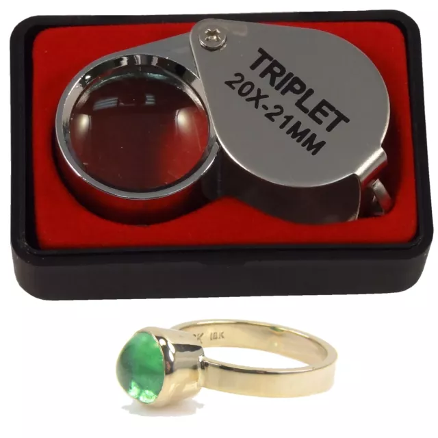 20x21mm Triplet Jewelers Eye Loupe Magnifier Magnifying Glass Jewelry Diamond