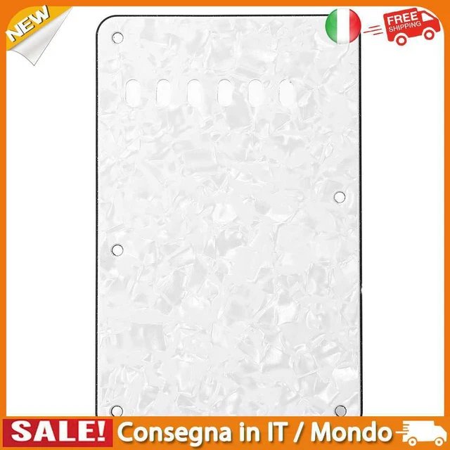 IT 6 Holes Guitar Tremolo Cavity Cover Back Plate for ST SQ (White Pearl)