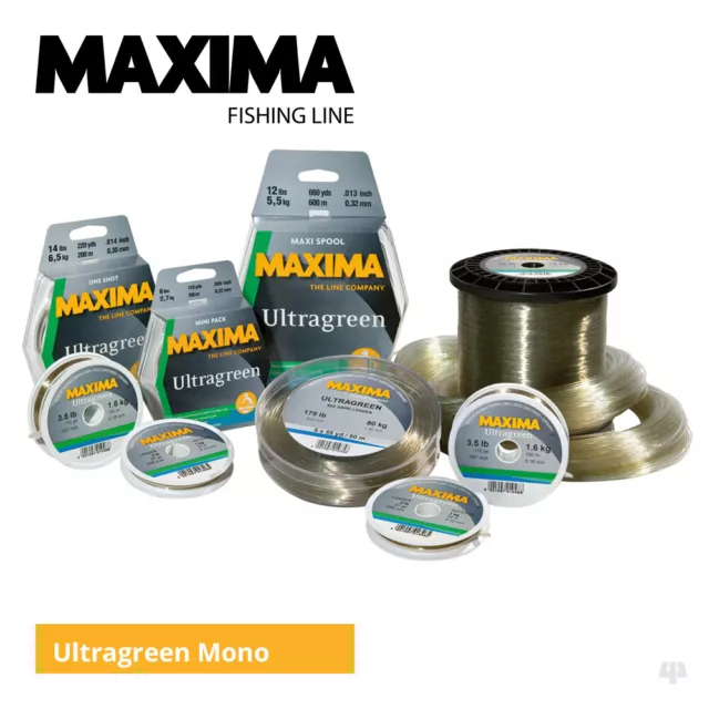 Maxima Ultragreen Mainline - Carp Pike Cod Coarse Sea Fishing Monofilament Line