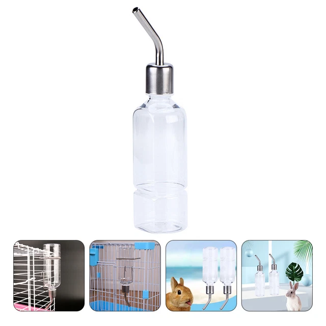 2 piezas botella de agua colgante dispensador de agua para hámster conejo ardilla