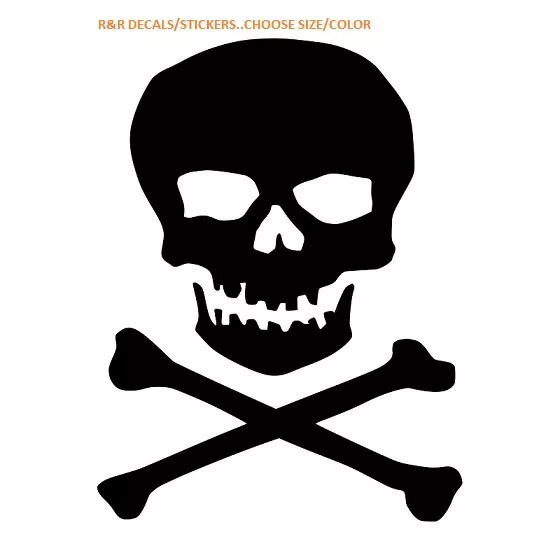 Skull And Bones..skull...decal/Sticker.. Pick Size/Color Free Shipping