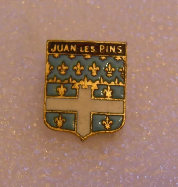 Broche Ancienne Blason Juan Les Pins Coat Of Arms Pin Armoiries Heraldique