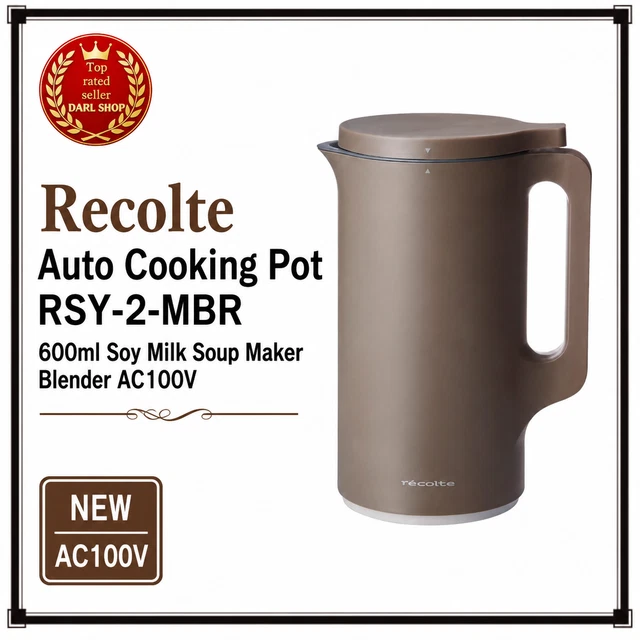 NEW RECOLTE AUTO Cooking Pot RSY-2 MBR BROWN AC100V 600ml Soup