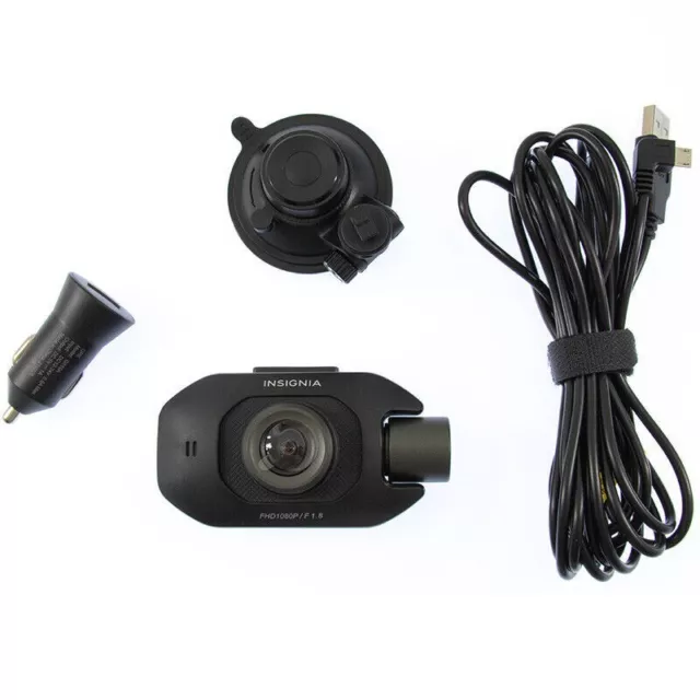 Insignia NS-DCDCHH2 Front and Rear Dual Dash Cam - Black for sale online