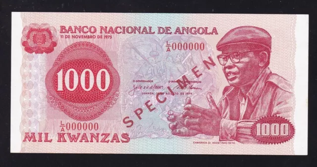 Angola ---  1000  Kwanzas  1979 --- Unc --- Specimen -----