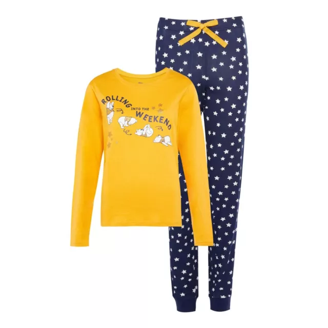 PRIMARK LADIES DISNEY Winnie The Pooh Yellow Black Pyjama Pajama