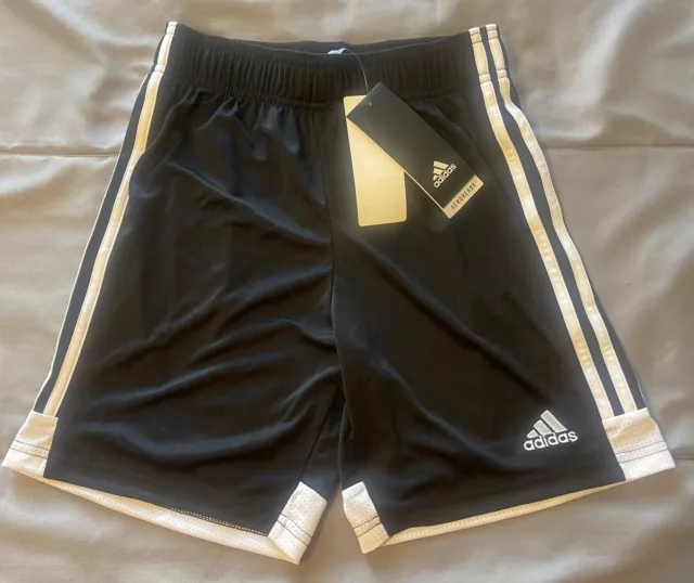 Adidas Boys Black/White Athletic Tastigo 19 Soccer Shorts Size Medium