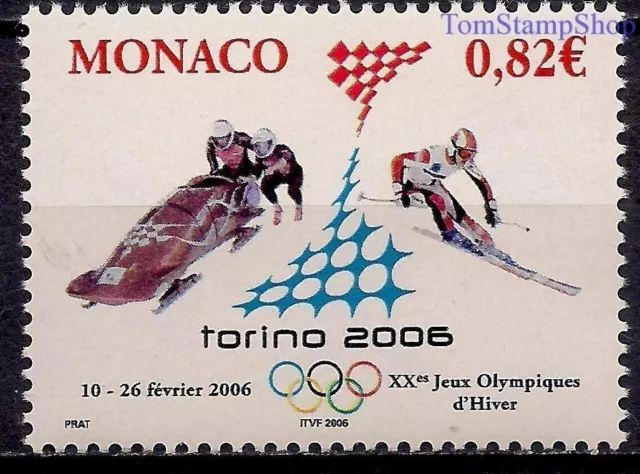 Monaco 2006 Turin/Winter Olympics Sports Olympic Games Skiing 1v MNH/1