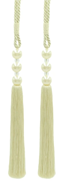 DecoPro Décoratifs Vert Brume Festonné Boucle Frange/Tresse, 4 Cm