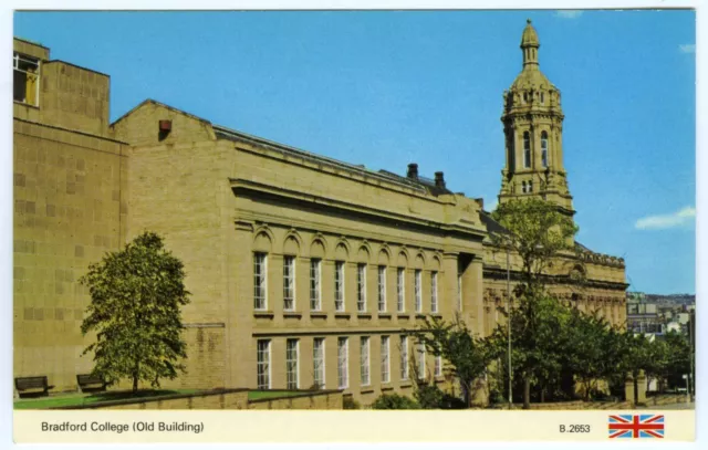 1970s Dennis Postcard Bradford College Old Building Great Horton Road Unposted