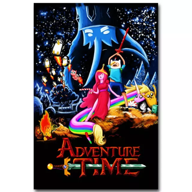 82596 Adventure Time with Finn and Jake Star Wars Wall Print Poster AU