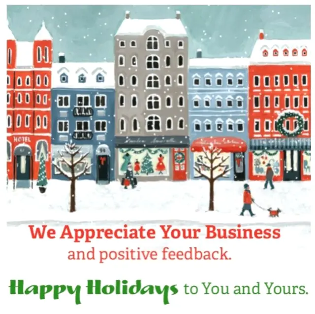 100 Thank You Business Cards Glossy Holiday/Christmas Shops Online Sellers