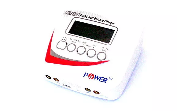 H-POWER Model H100 AC/DC White Dual Balance Charger / Discharger (EU Plug) BC600