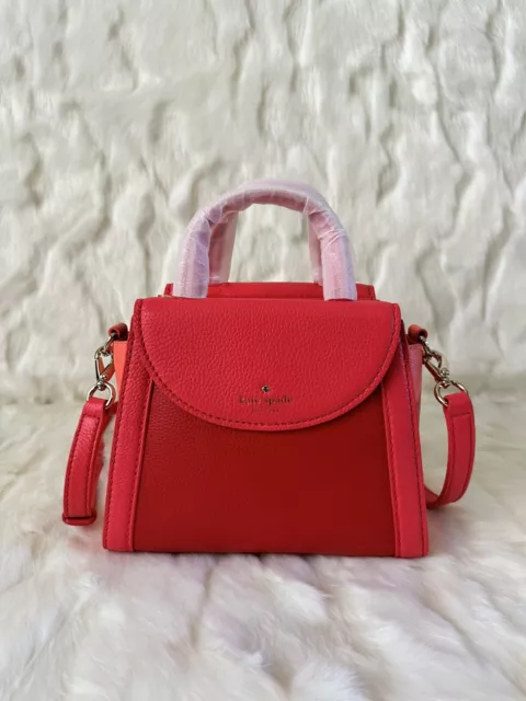 Kate Spade Small Adrien Cobble Hill PXRU6475 + dust bag (Crab Red/Coral Sunset)