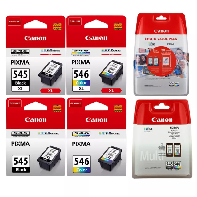 Patronen Tinta Originale Canon Pg-545 + Cl-546 Xl Pixma Mg2550 Mg2555 Mx494 Mx495