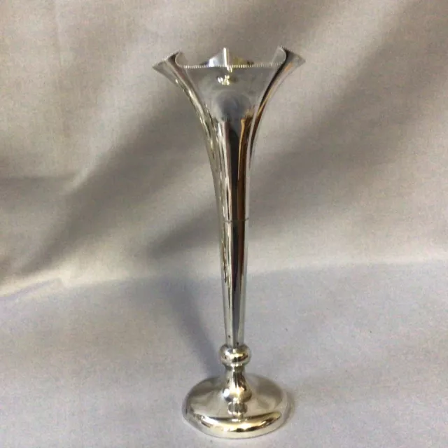1902 John Hines Supporto posy argento massiccio, bordo cerchio con perline, base ponderata AF