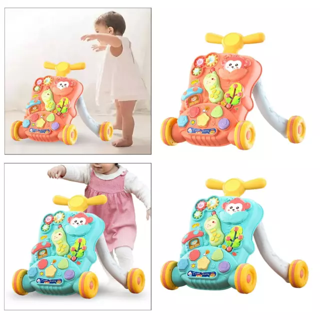 Baby Push Walkers, Music Learning Toy Gift, Interactive Learning Walking Toys,