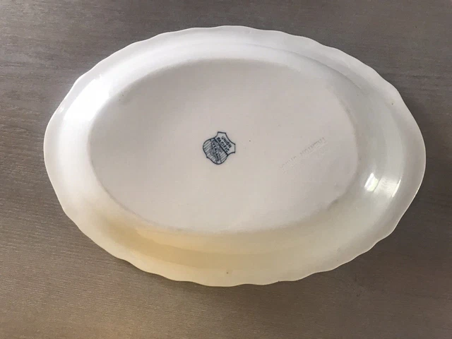 Scammell's Trenton China Harriman Blue Union Pacific Overland Platter 2